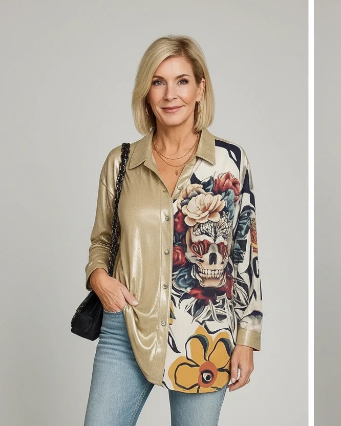 Chemise "Mystic Skull" – Arty & Glam - Mam’s Ailes