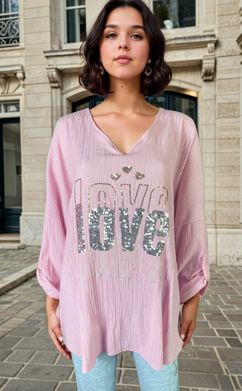 Blouse oversize Love love love