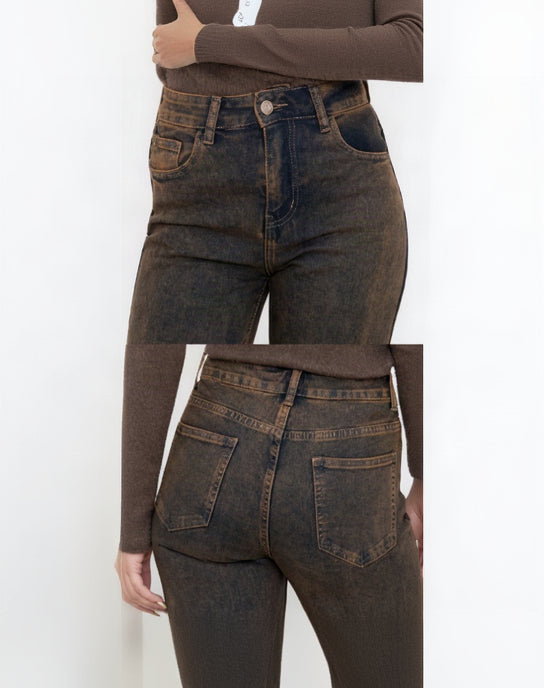 Jean vintage vue devant et derrière 