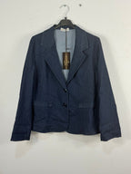 Blazer Siena femme en denim stretch bleu, vue de face