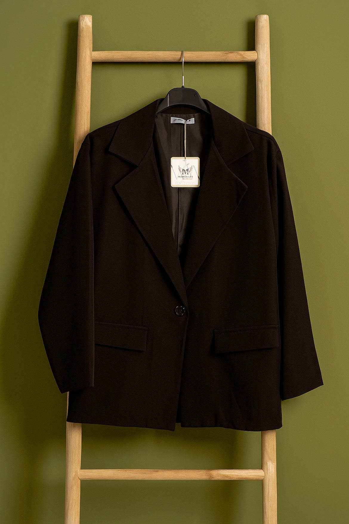 Blazer ample femme 65 cm aisselle à aisselle, motif attrape-rêves dos