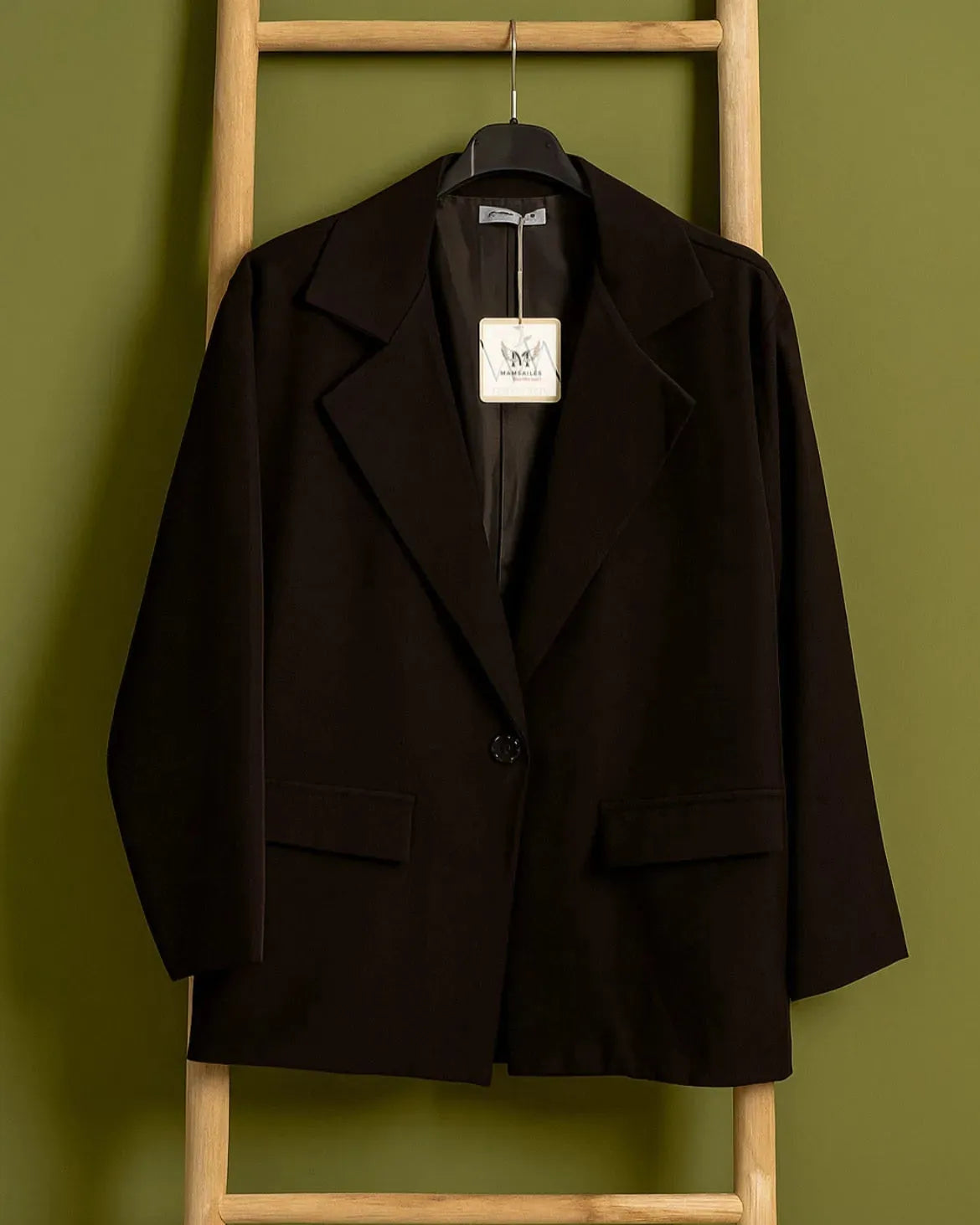 Blazer ample femme 65 cm aisselle à aisselle, motif attrape-rêves dos