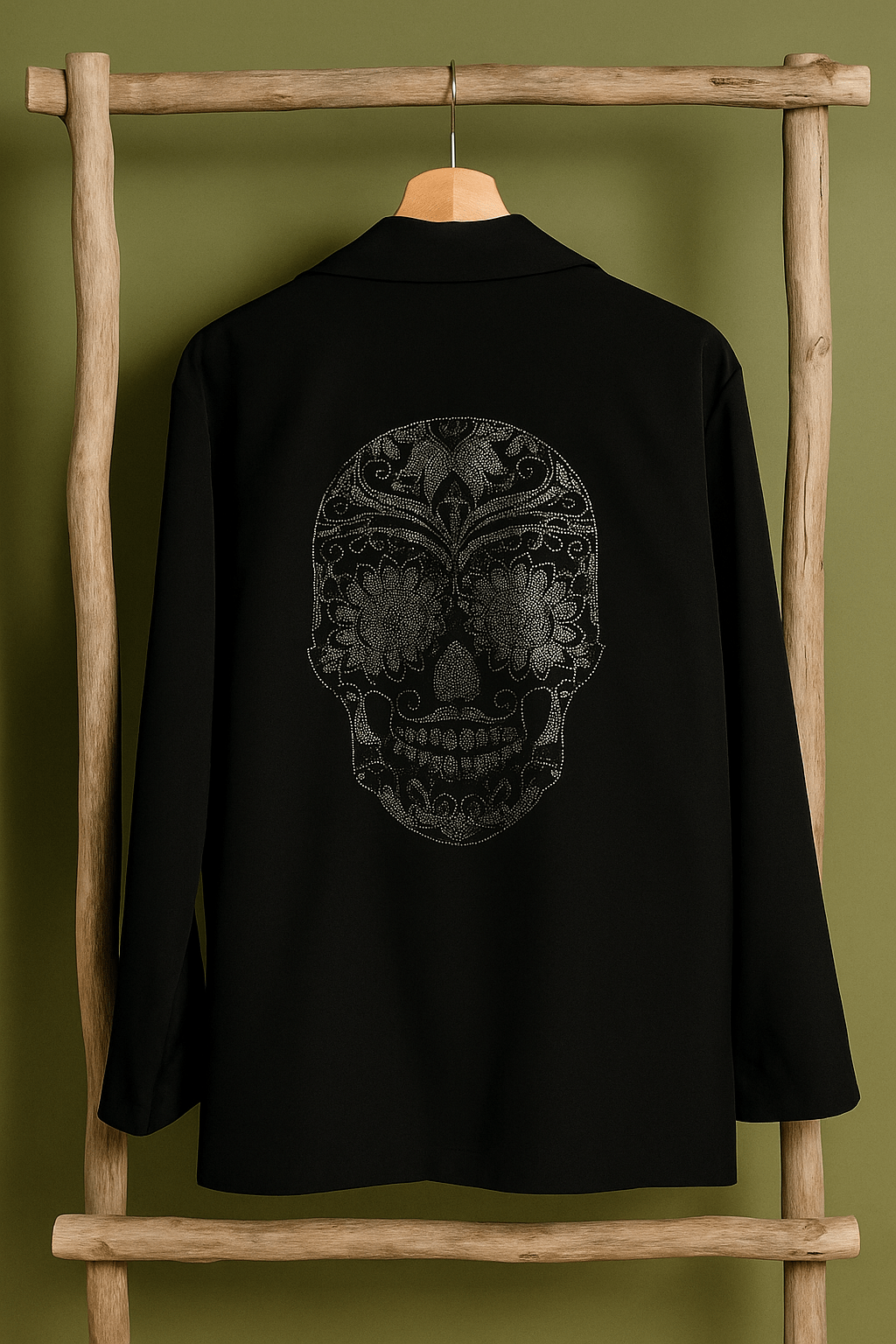 💀✨ Blazer Skull Strass – L’élégance rebelle ✨💀 - Mam’s Ailes