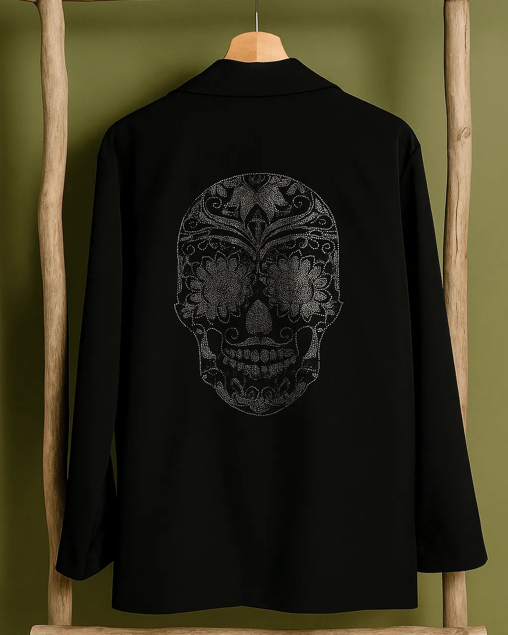 💀✨ Blazer Skull Strass – L’élégance rebelle ✨💀 - Mam’s Ailes