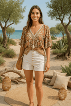 Blouse à Pompons – Esprit Bohème - Mam’s Ailes