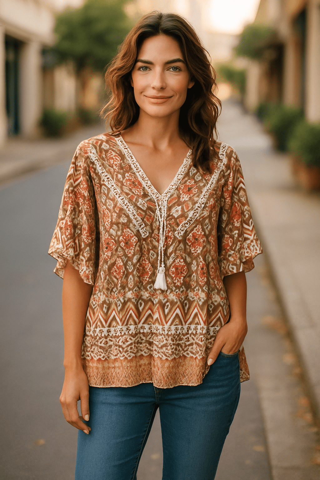Blouse à Pompons – Esprit Bohème - Mam’s Ailes