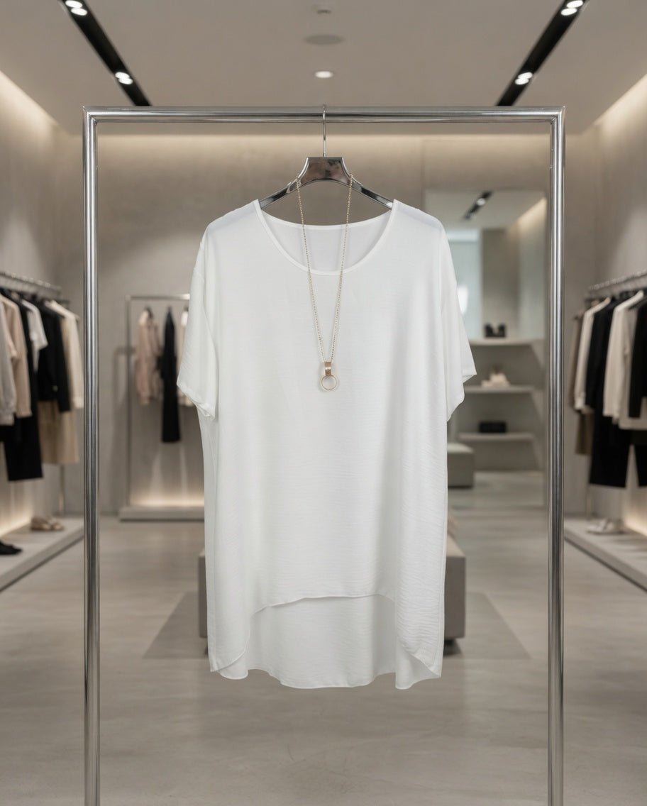 Blouse Maëlia — Sautoir offert - Mam’s AilesBlanc
