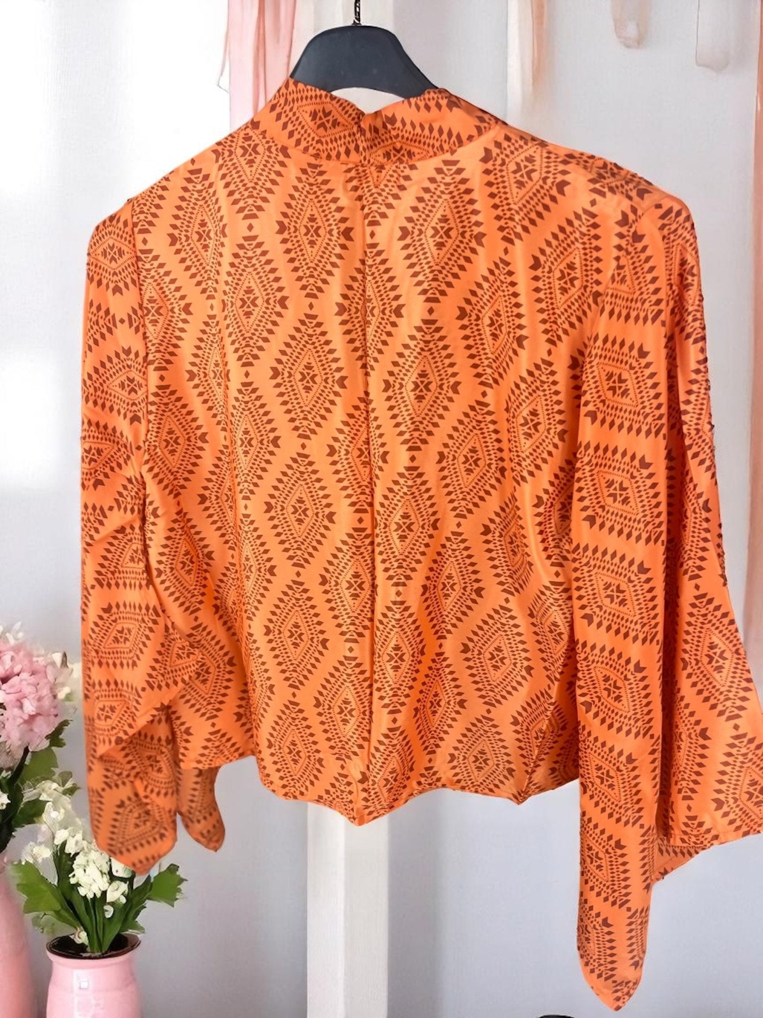 Boléro Soyeux Bohème Orange — Made in India - Mam’s Ailes