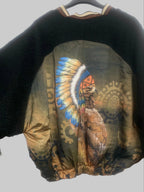 Bomber Aigle Tribal noir, vue portée de dos