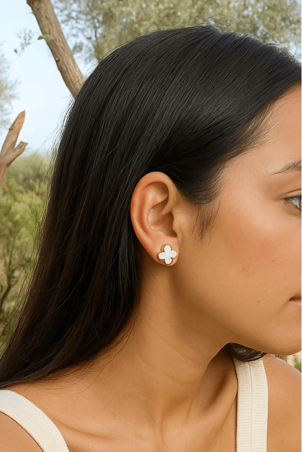 Boucles d'Oreilles Trèfle Éclatant - Mam’s Ailes