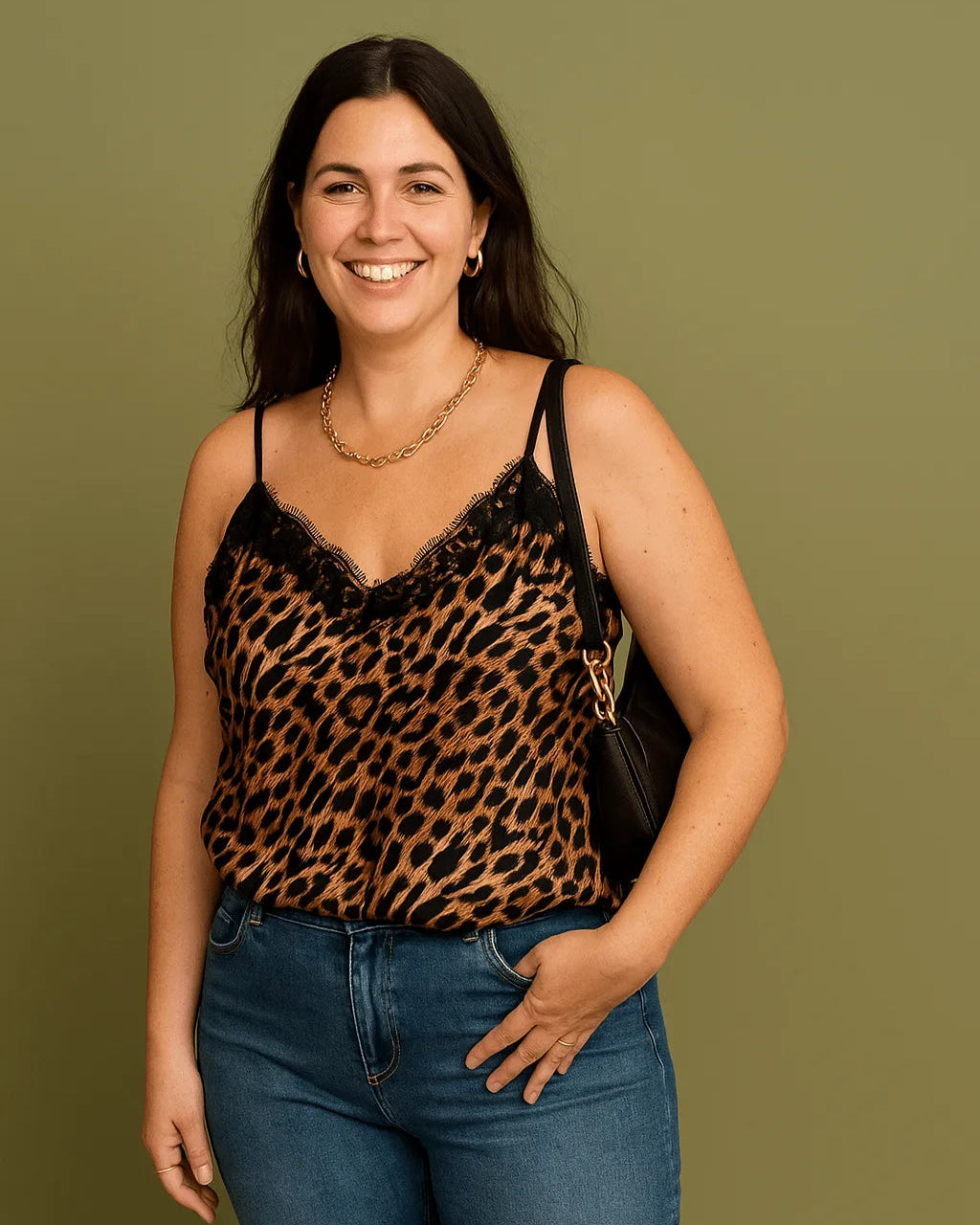 Caraco léopard chic femme dos smocké taille unique 44-52