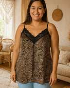 Caraco bohème léopard femme fabriqué en Italie