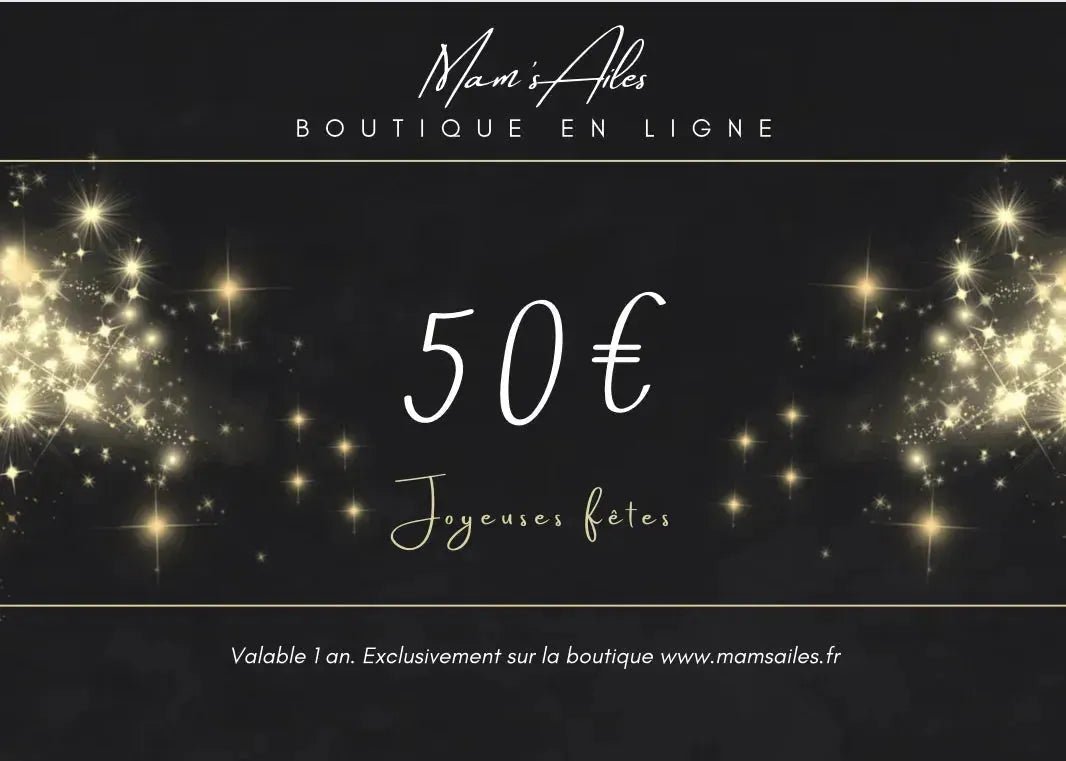 Carte cadeau Mam’s Ailes à offrir par e-mail ou à imprimer