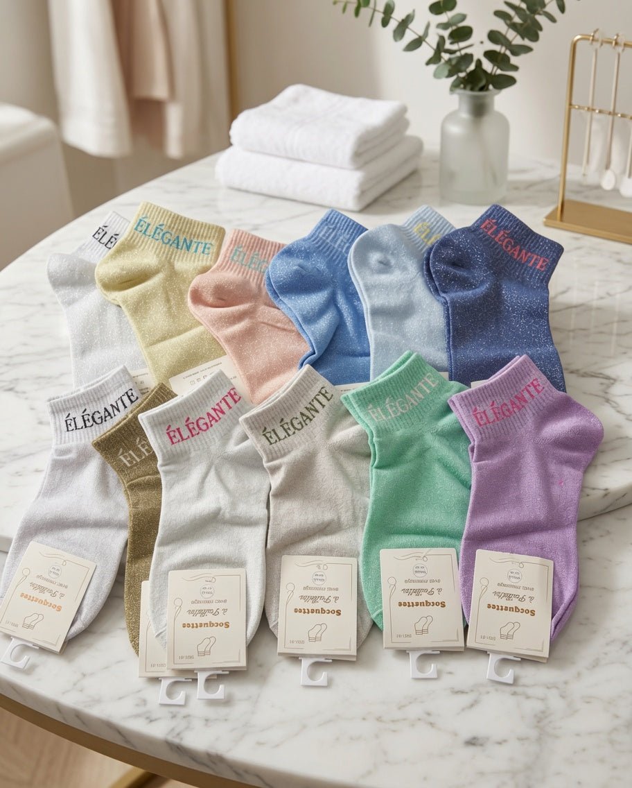 Chaussettes Élégante pailletées en plusieurs coloris