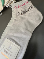 Chaussettes Élégante pailletées gris clair