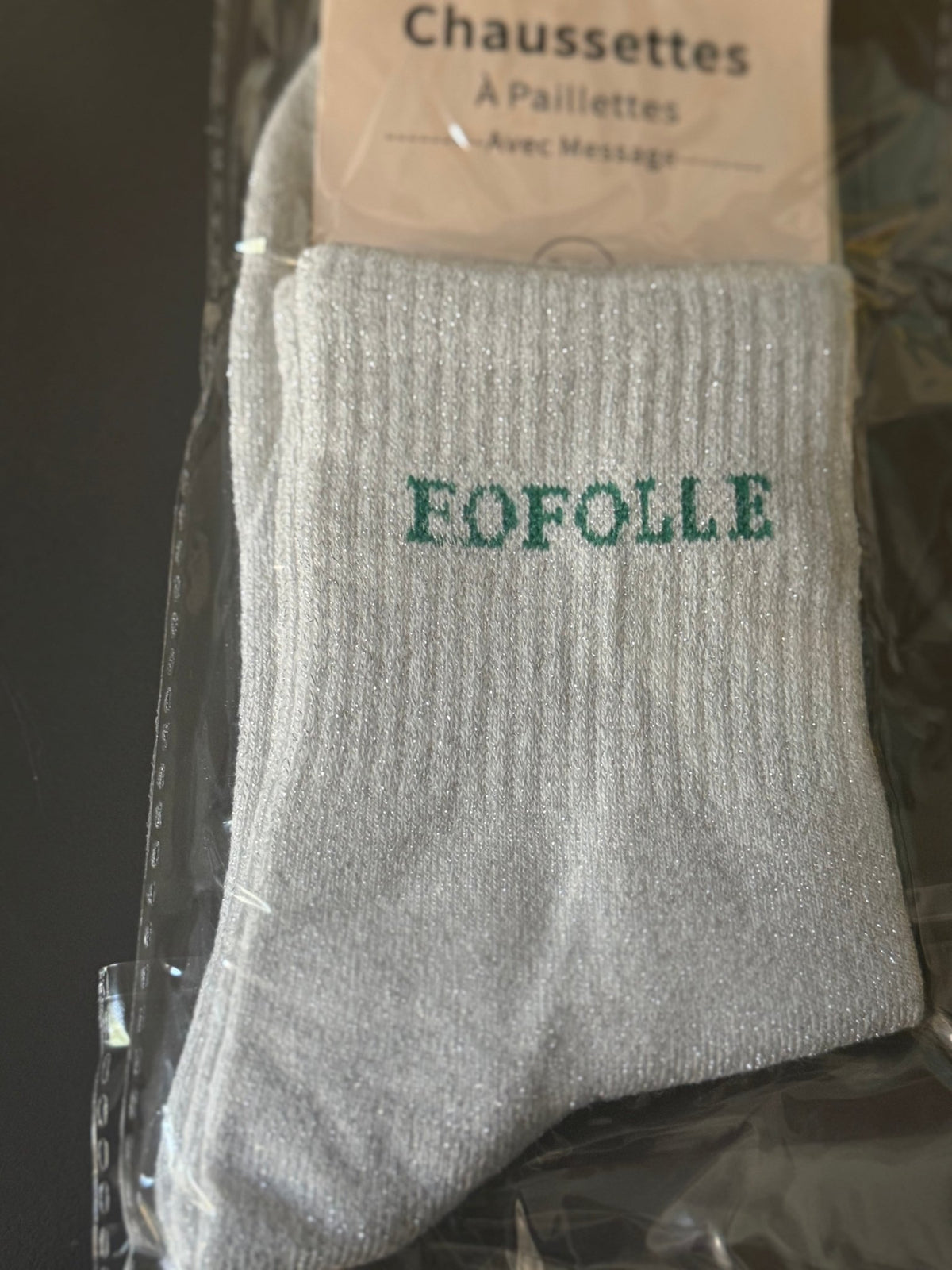 Chaussettes Fofolle : blanc sous emballage