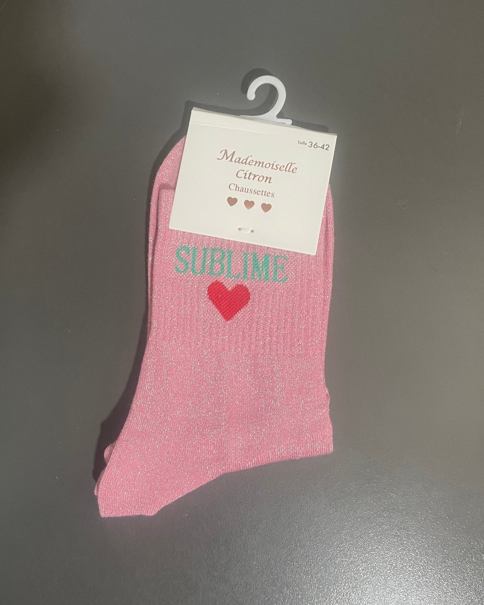 Chaussettes Pailletées "Sublime" – Mademoiselle Citron 36 - 42 - Mam’s AilesRose