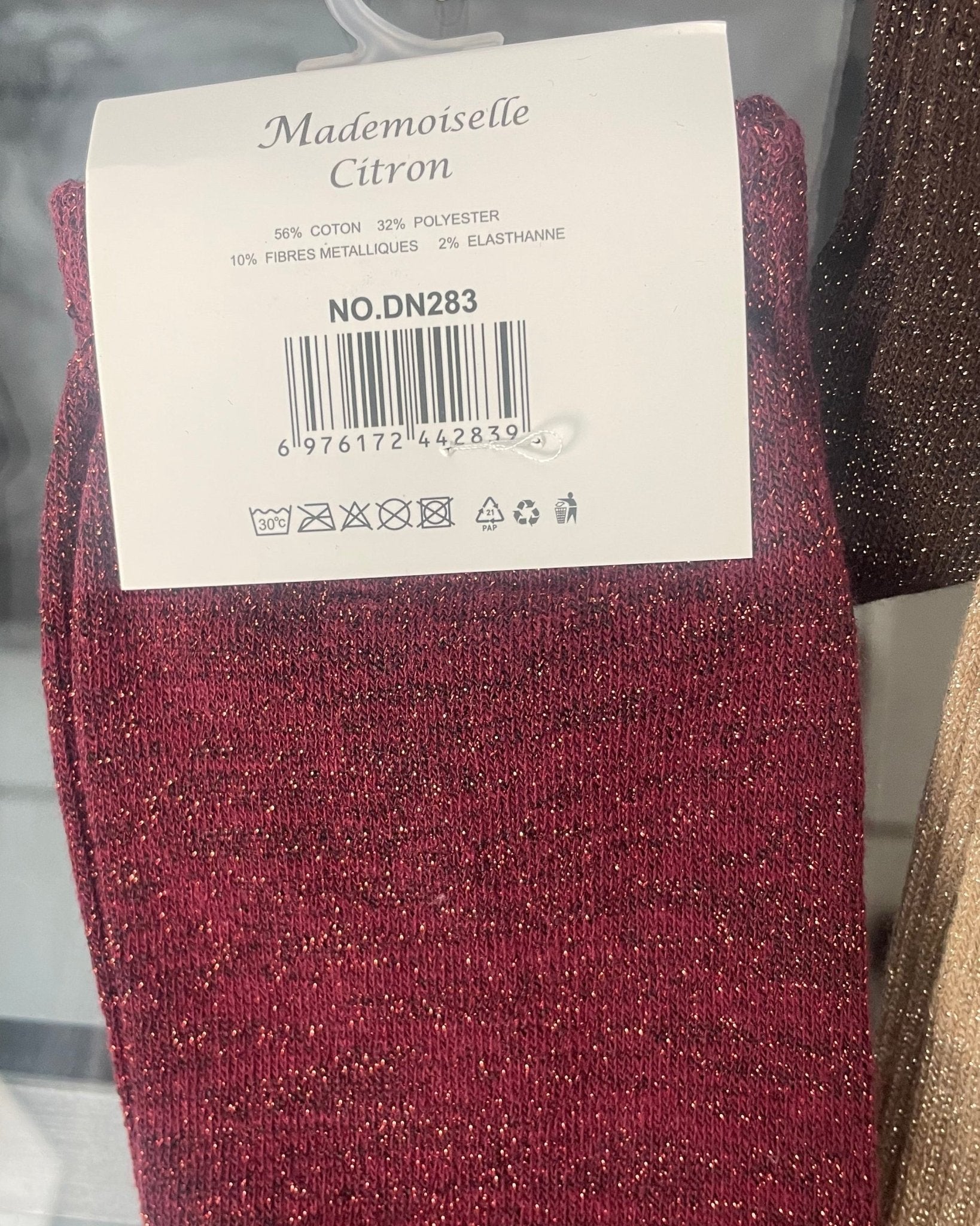 Chaussettes « Petasse » Paillettes – Message Décalé – Mademoiselle Citron – 36 - 42 - Mam’s Ailes