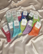 Palette complète 12 coloris chaussettes Petite Bombe – arc-en-ciel fun
