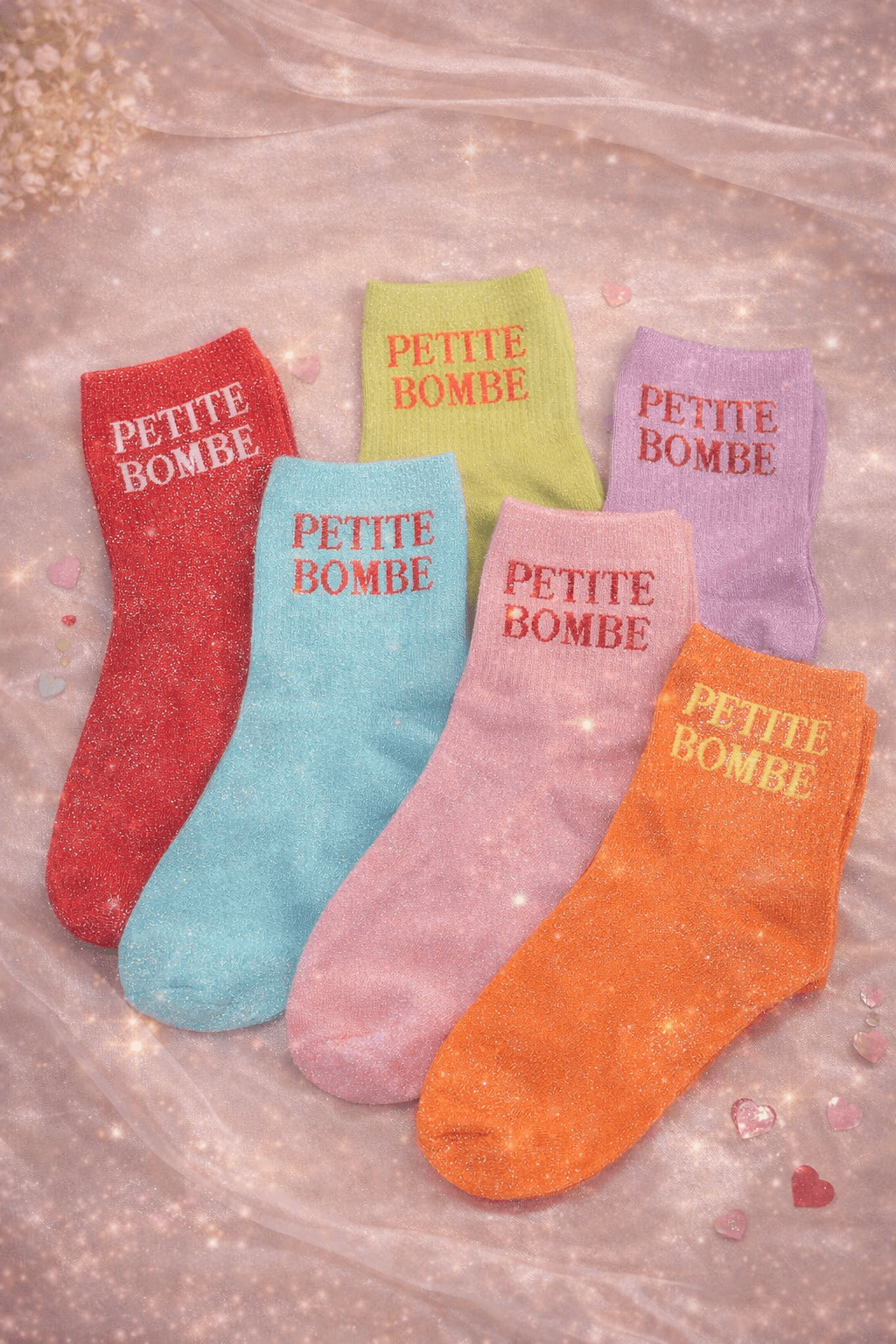 Chaussettes Petite bombe Paillettes 76% Coton – 36 - 42 - Mam’s Ailes