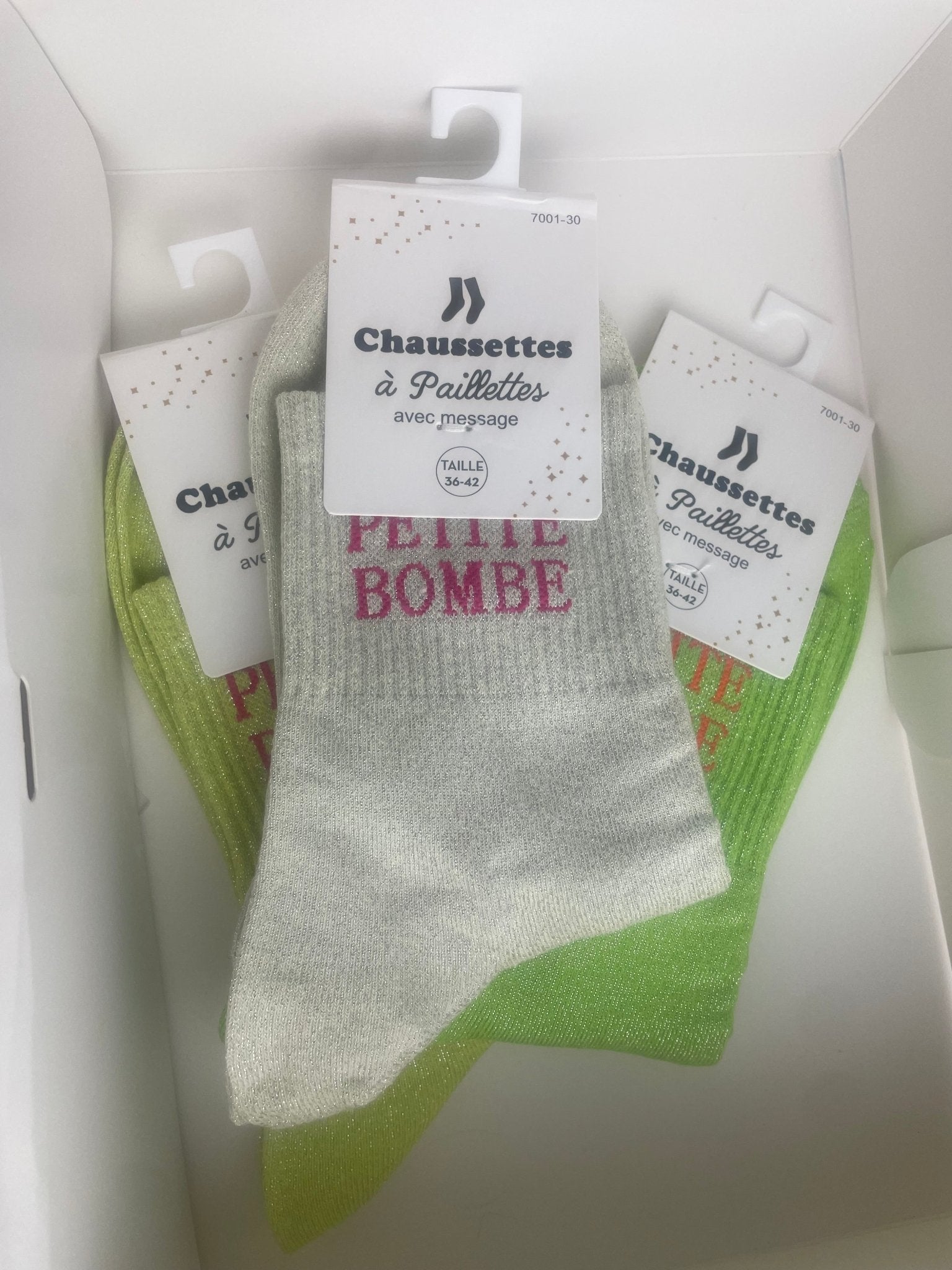 Chaussettes Petite bombe Paillettes 76% Coton – 36 - 42 - Mam’s Ailes