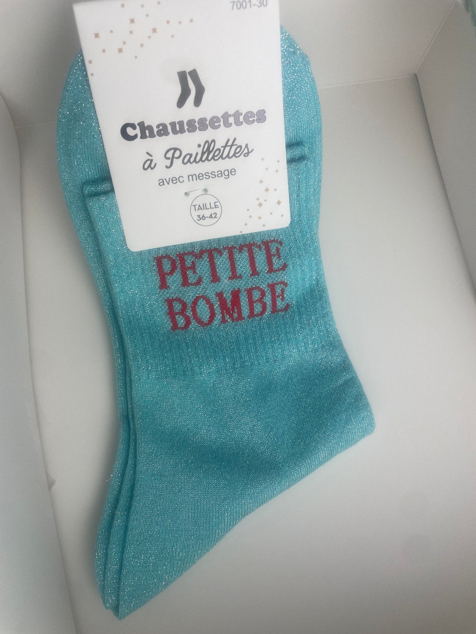 Chaussettes Petite bombe Paillettes 76% Coton – 36 - 42 - Mam’s Ailes