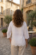 Vue de dos de la chemise Alizée blanche oversize