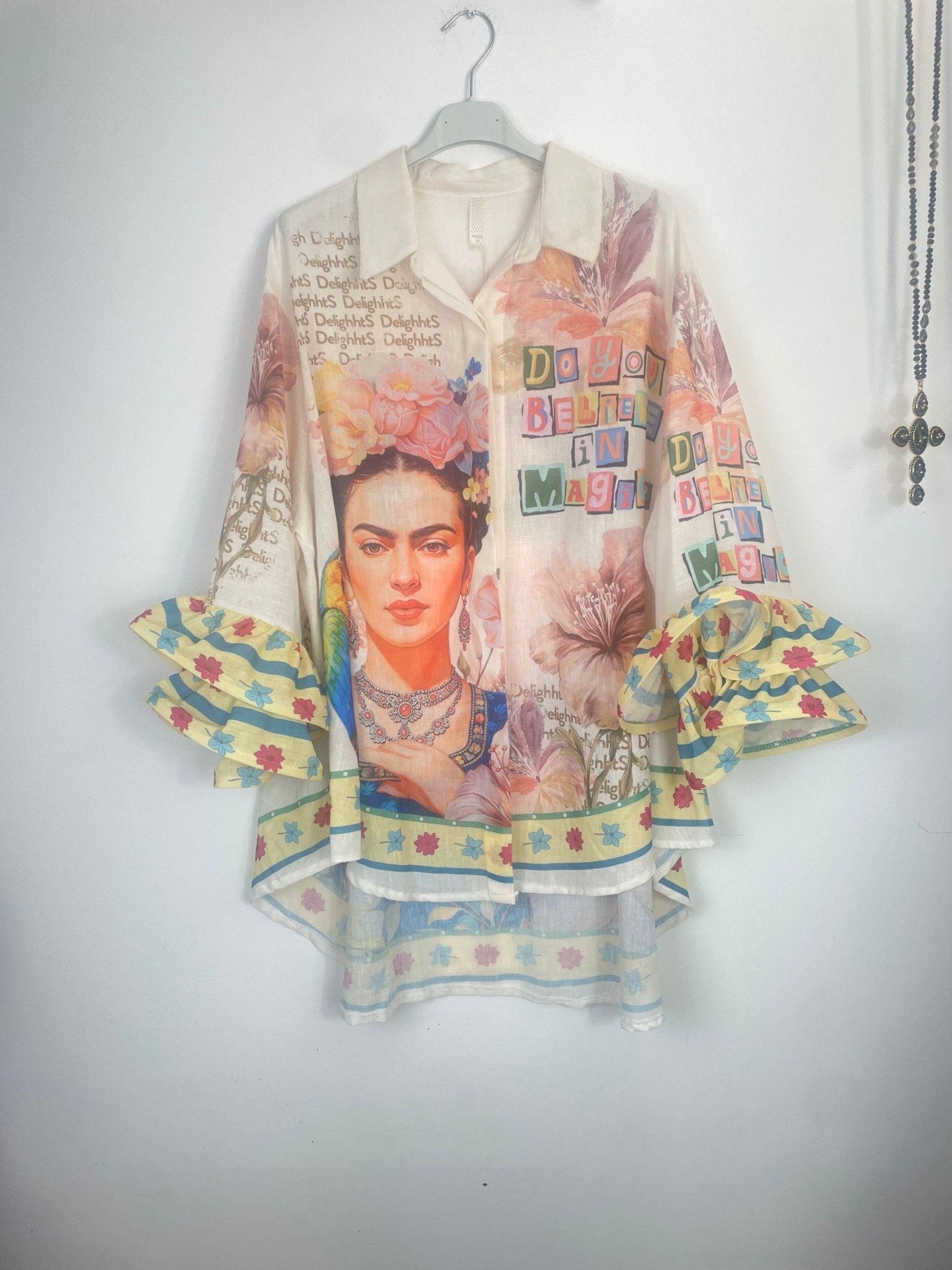 Chemise Bohème Frida Lin & Manches Volantées — Made in Italy - Mam’s Ailes