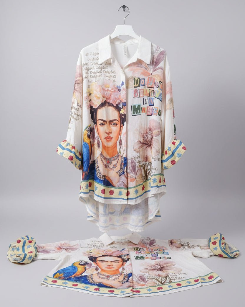 Chemise Bohème Frida Lin & Manches Volantées — Made in Italy - Mam’s Ailes
