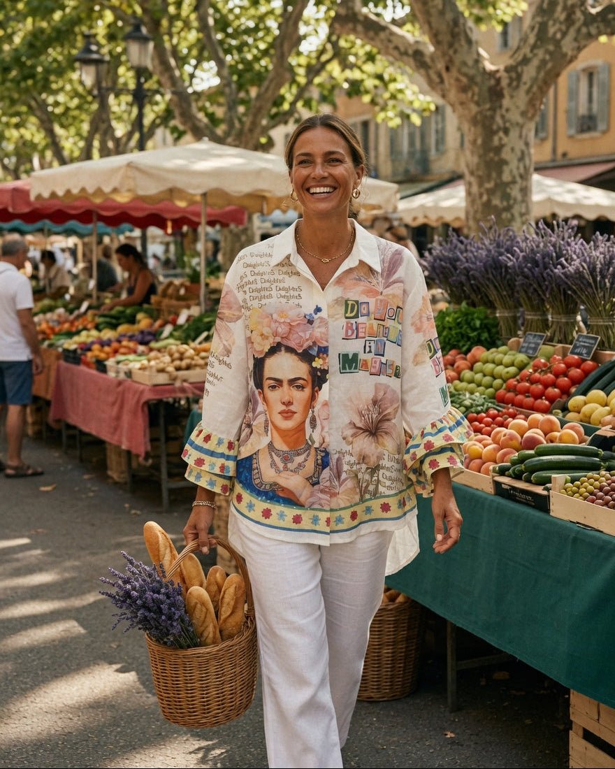 Chemise Bohème Frida Lin & Manches Volantées — Made in Italy - Mam’s Ailes