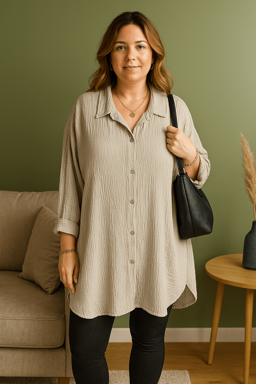 Chemise Grande Taille en Gaze de Coton - Mam’s Ailes