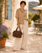 Chemisette femme fluide 100 % coton idéale pour l'été Made in Italy outfit mamsailes