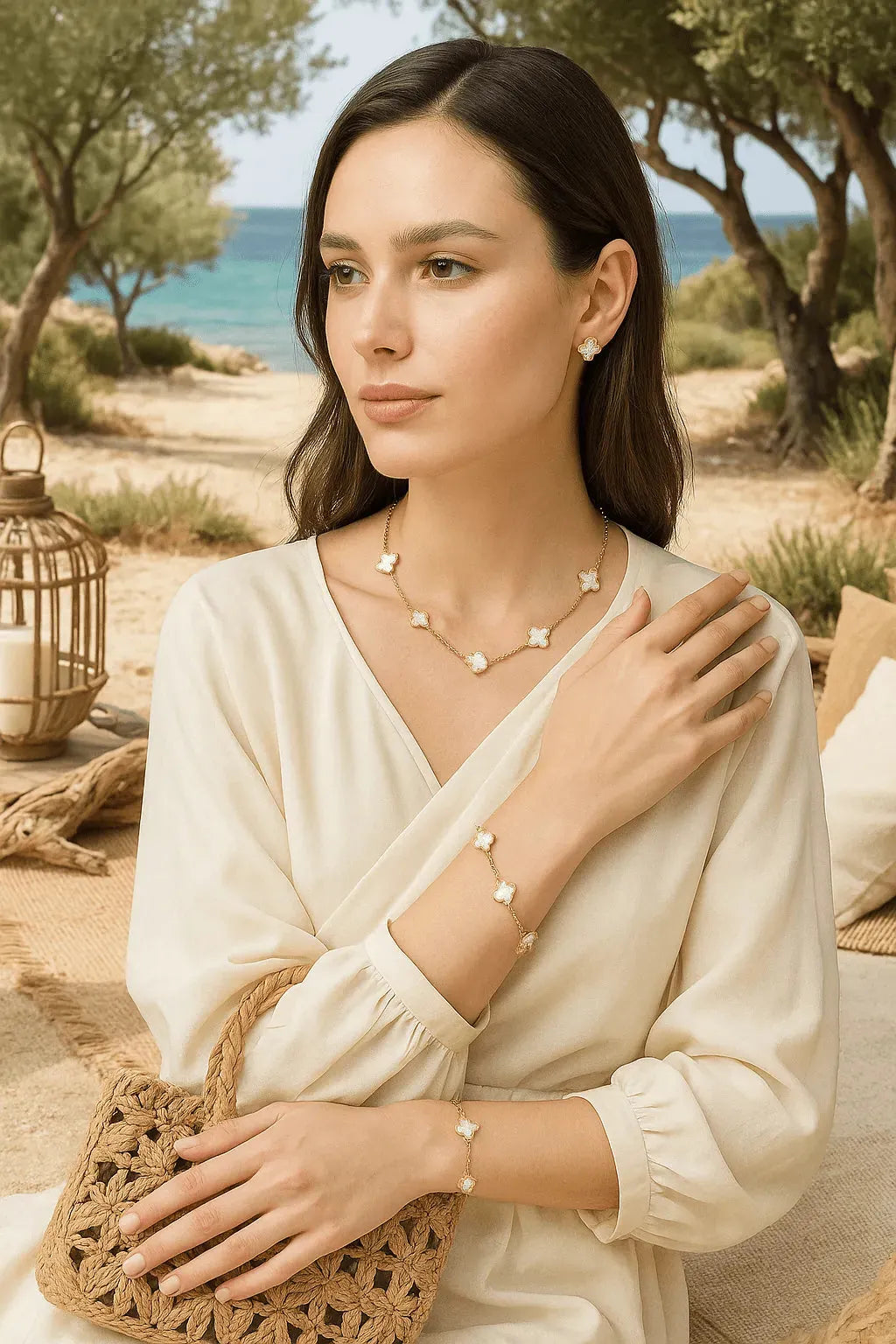 Collier trèfles Élégance & chance - Mam’s Ailes