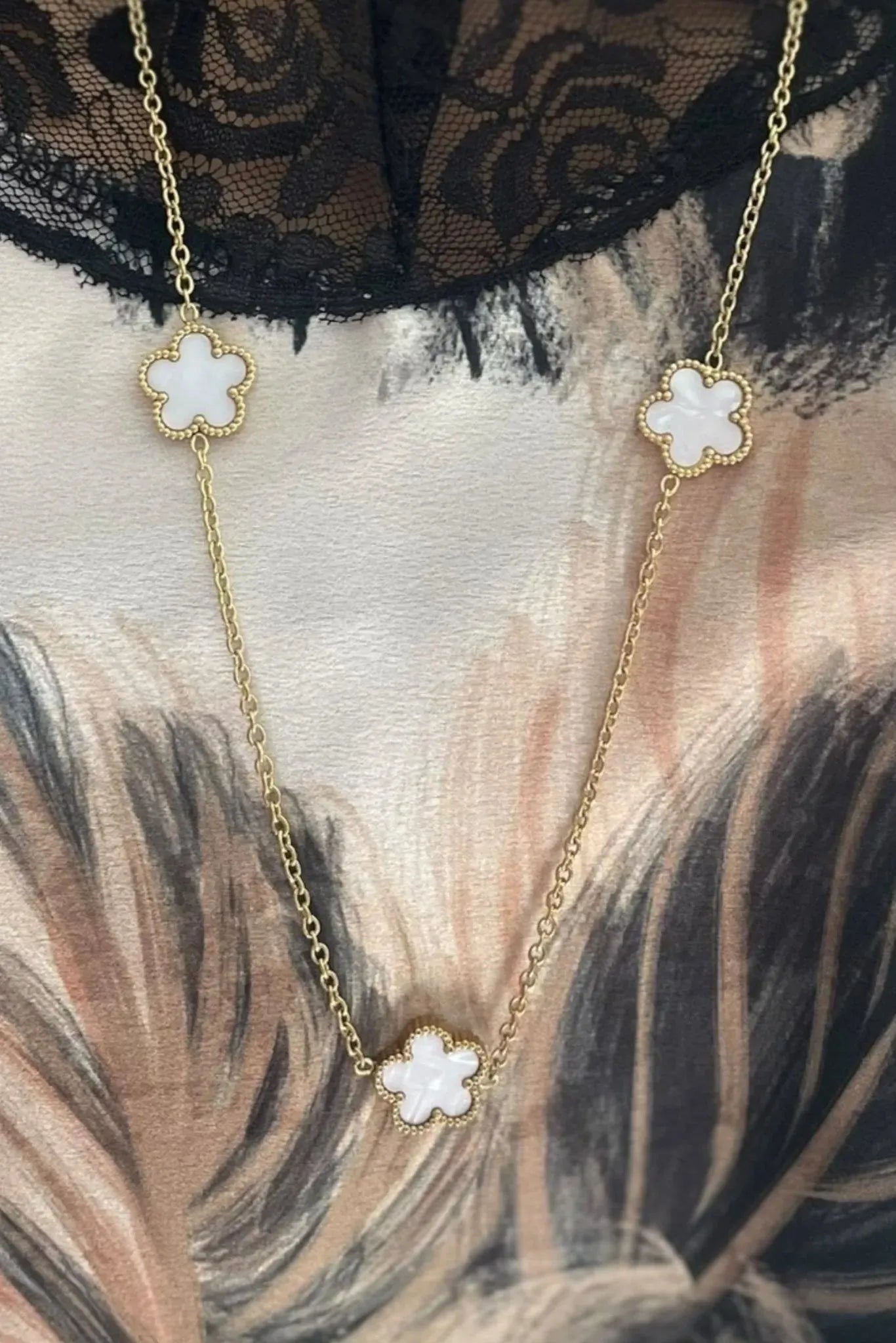 Collier trèfles Élégance & chance - Mam’s Ailes