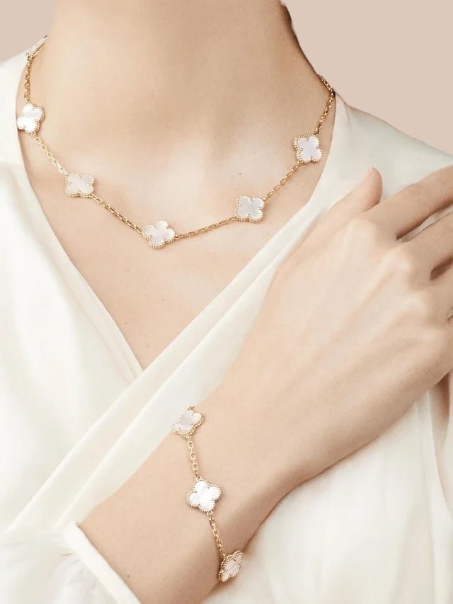 Collier trèfles Élégance & chance - Mam’s Ailes