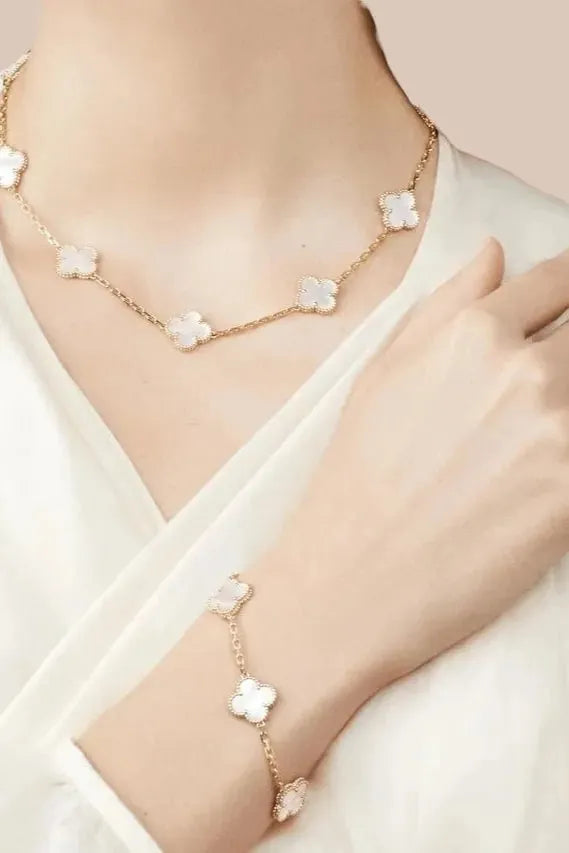 Collier trèfles Élégance & chance - Mam’s Ailes