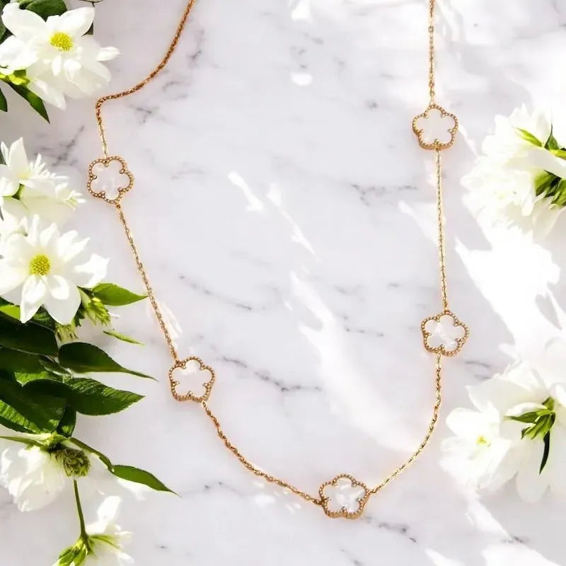 Collier trèfles Élégance & chance - Mam’s Ailes