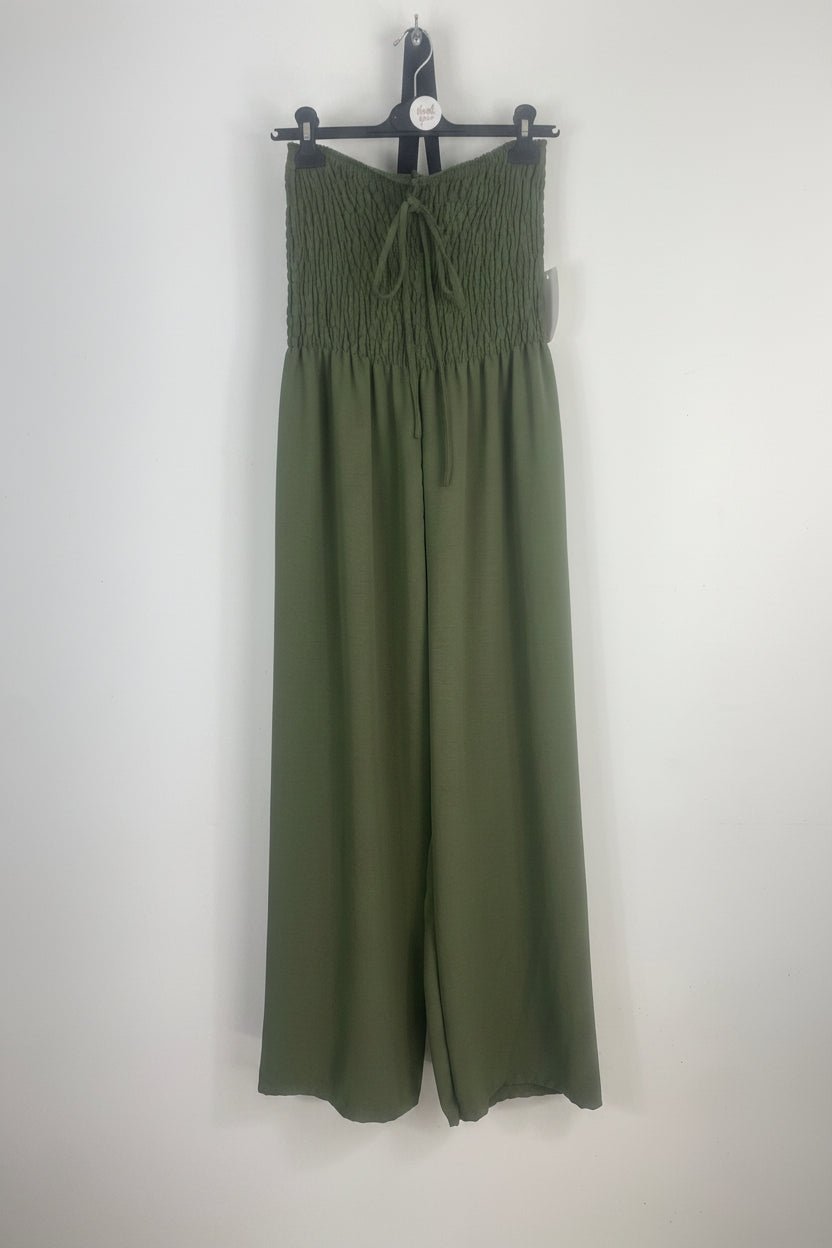 Combi bustier fluide kaki — jambes larges - Mam’s Ailes