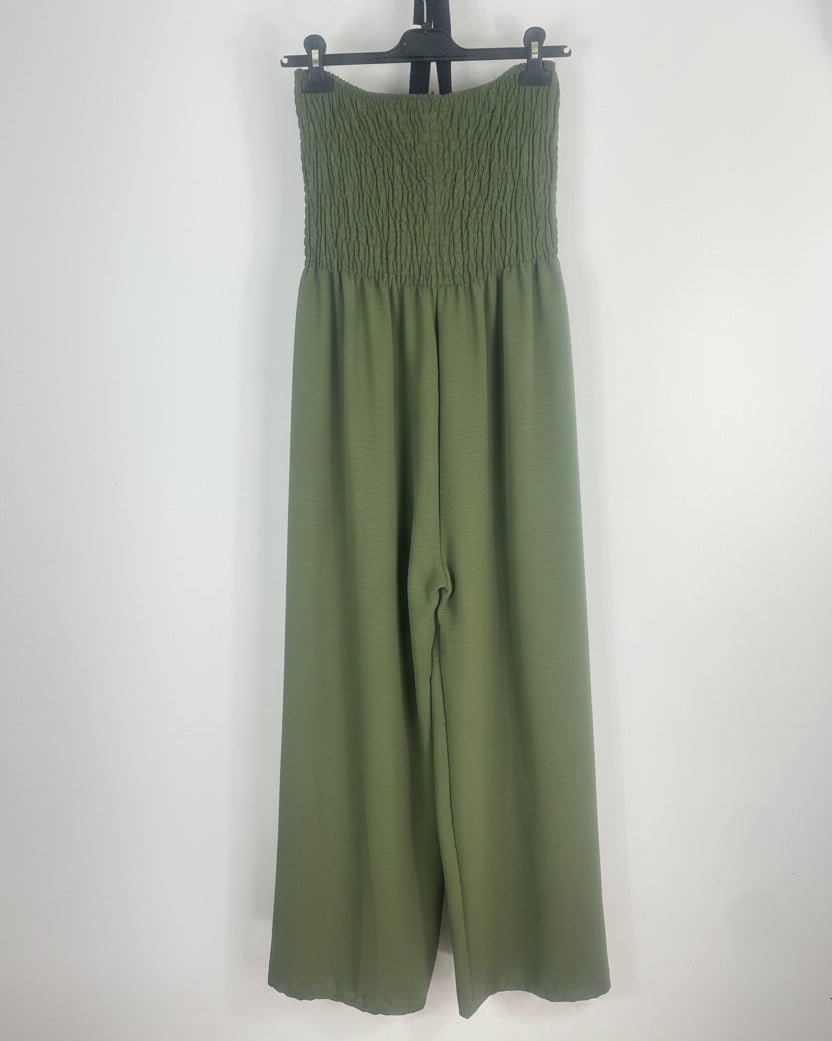 Combi bustier fluide kaki — jambes larges - Mam’s Ailes