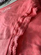 Culotte pailletée Têtue Corail / Blanc - Lingerie à message - details