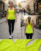 Débardeur Fluo, vues de face et de dos