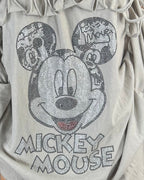 Détail du motif Mickey en strass sur tunique femme en coton