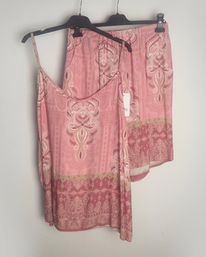 Ensemble Bohème Léger Top Ample & Short — Made in Italy - Mam’s AilesRose poudré