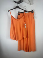 Ensemble Nora orange en viscose, vue d’ensemble
