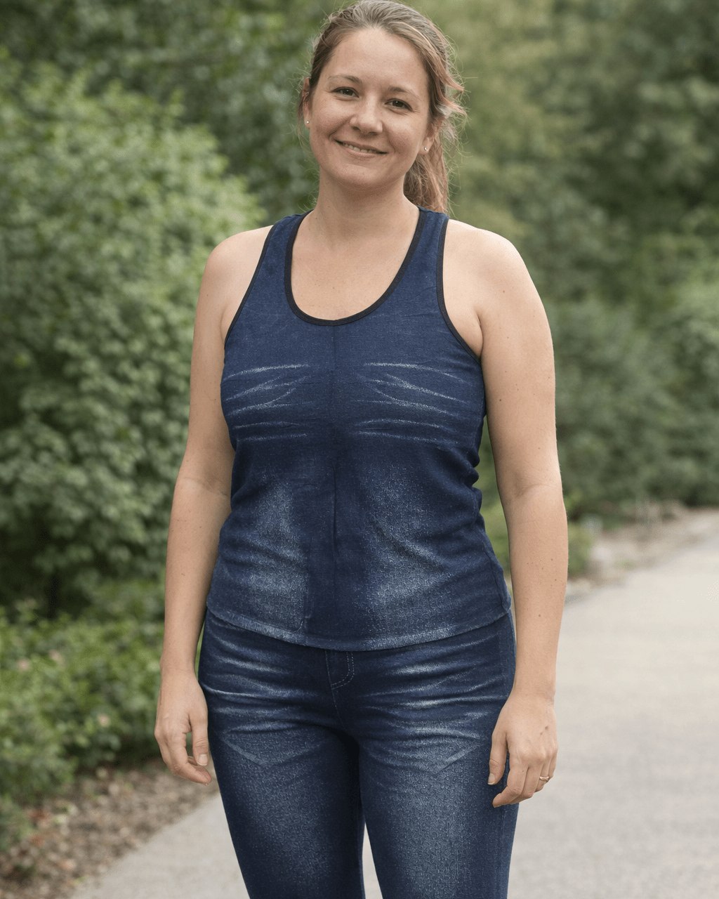 Ensemble Sport Denim stretch, vue de face