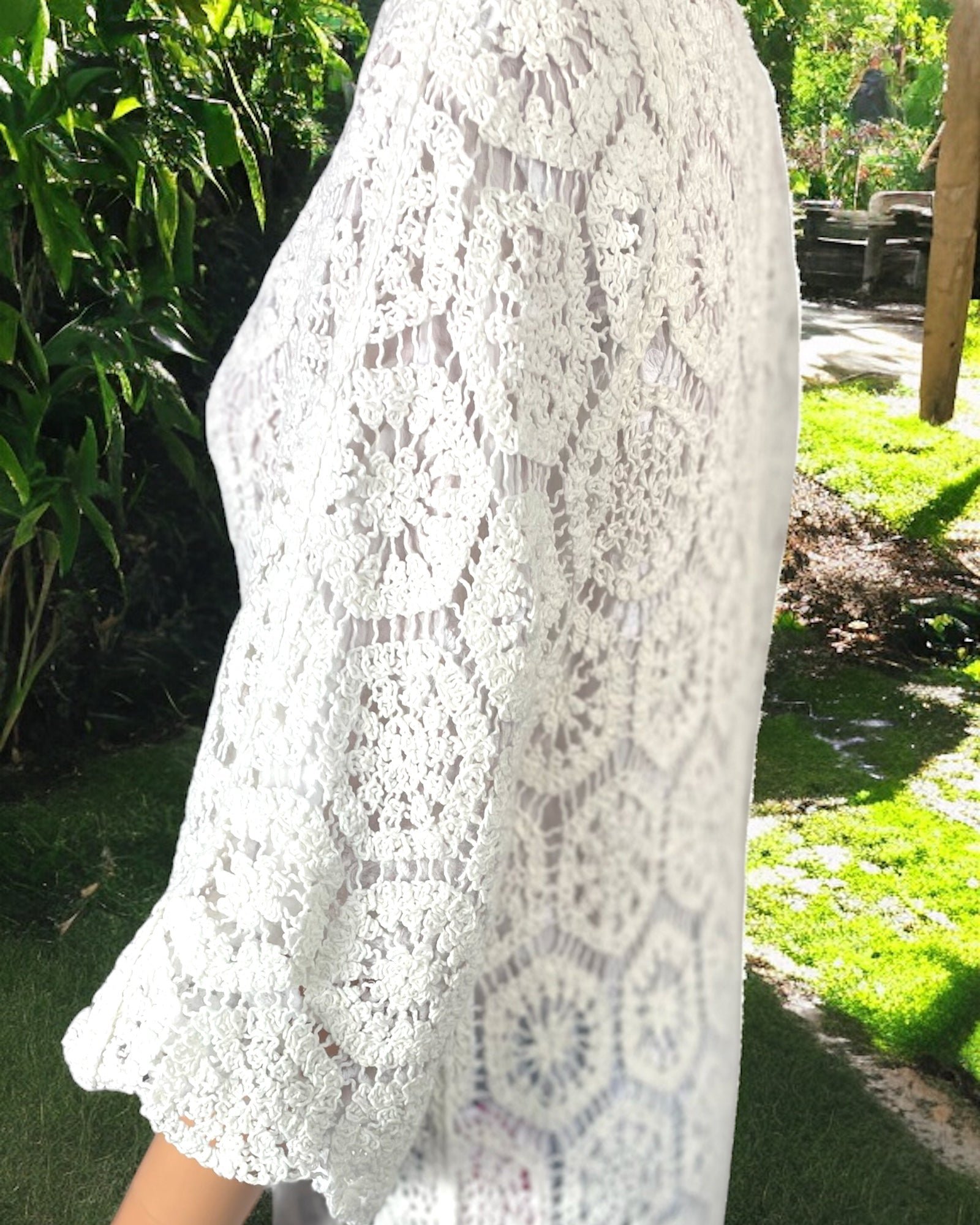 Gilet Long en Crochet Boutonné - Mam’s Ailes