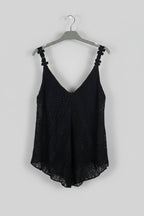 Haut crochet made in Italy vue sur cintre couleur noir