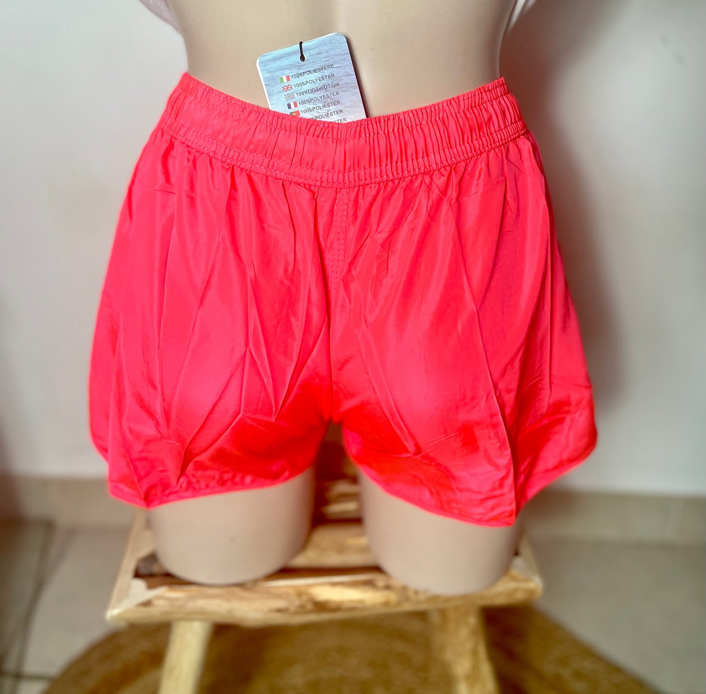 Short de plage fluo imperméable séchage rapide