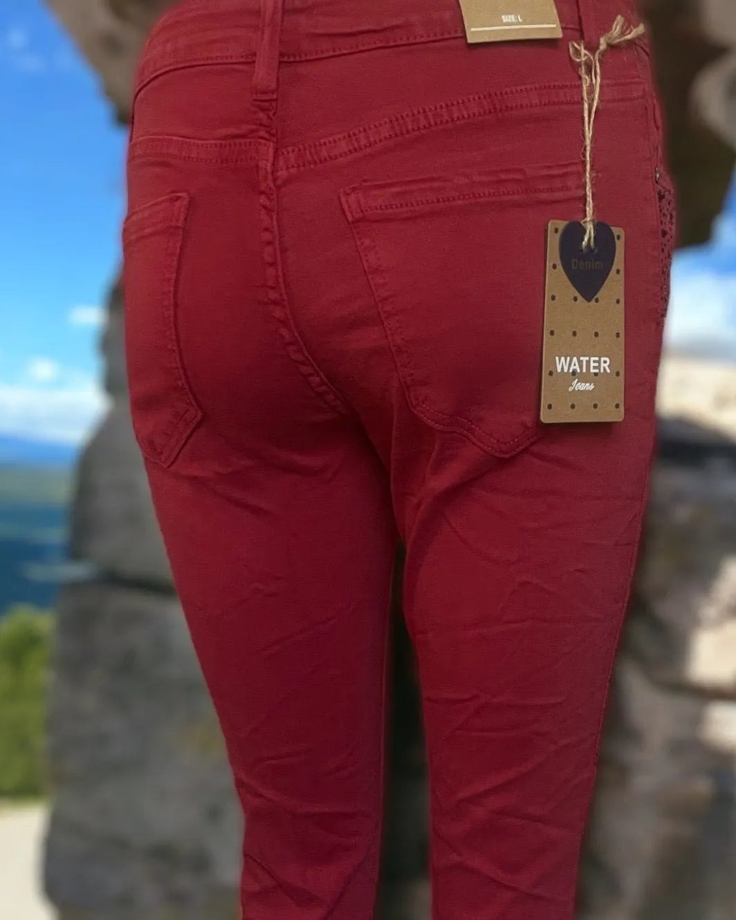 Jean Bordeaux Strass – Glamour & Élégance - Mam’s Ailes