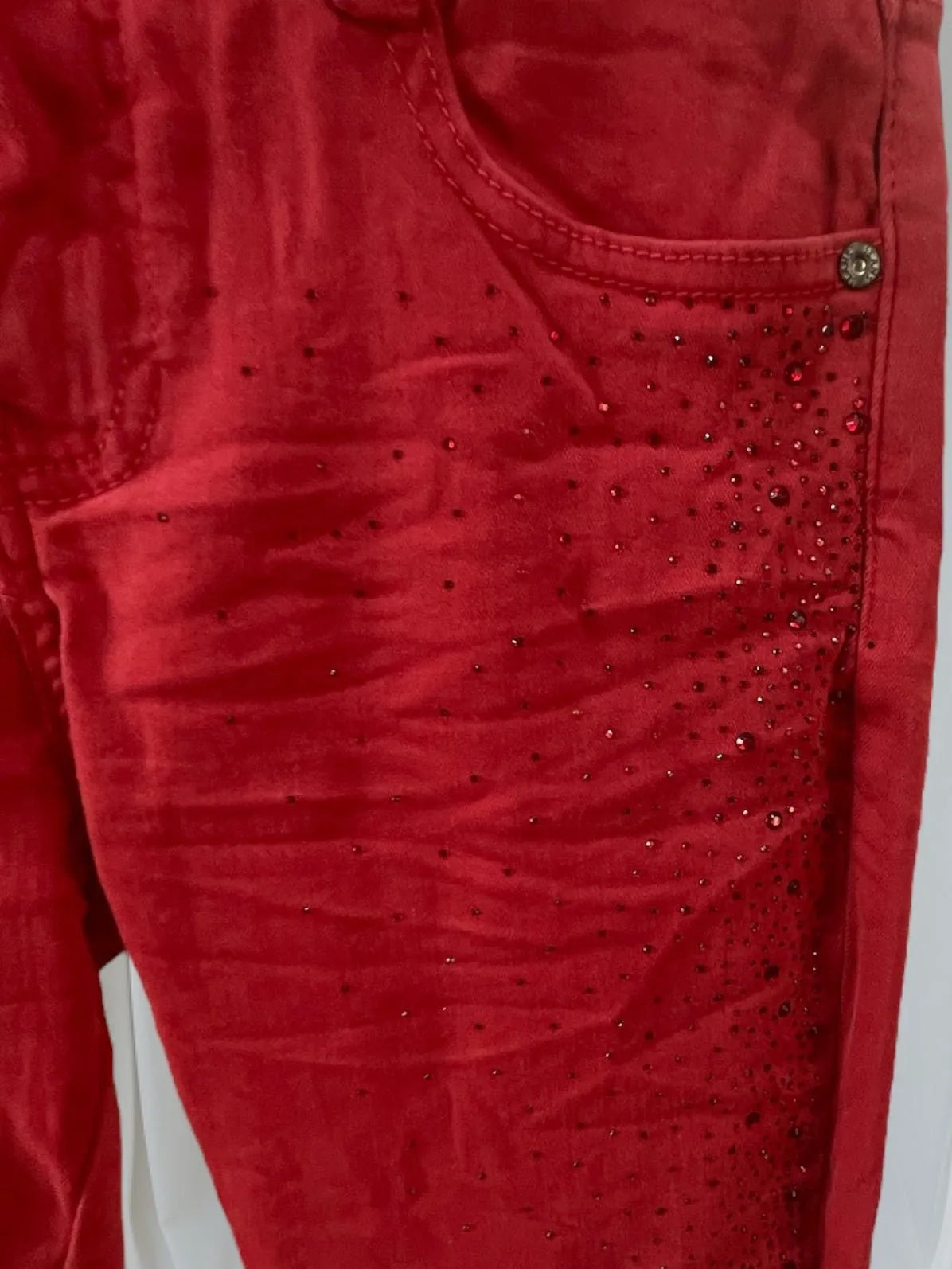 Jean Bordeaux Strass – Glamour & Élégance - Mam’s Ailes